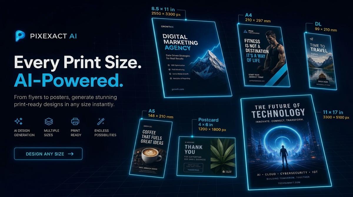 Flyer Size Guide 2026: Standard Dimensions in Inches, mm & Pixels