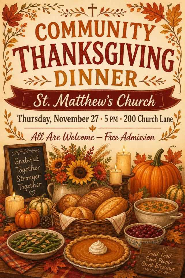 Church and Community Event Poster
