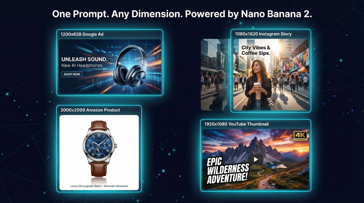 Use Case Showcase: One Prompt, Any Dimension, Powered by Nano Banana 2