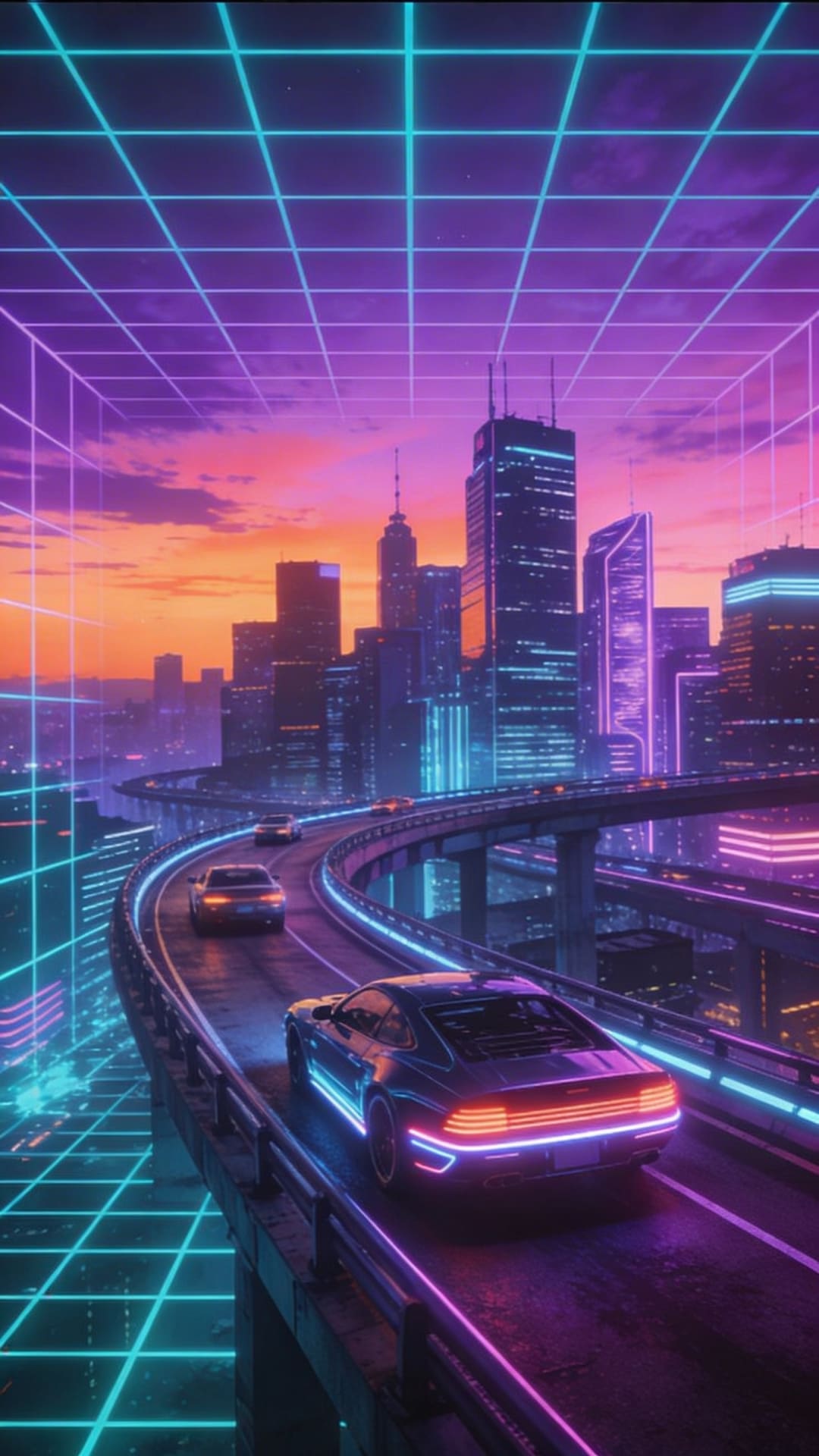 Generatore di sfondi IA gratuito per sfondi fantascienza e futurismo