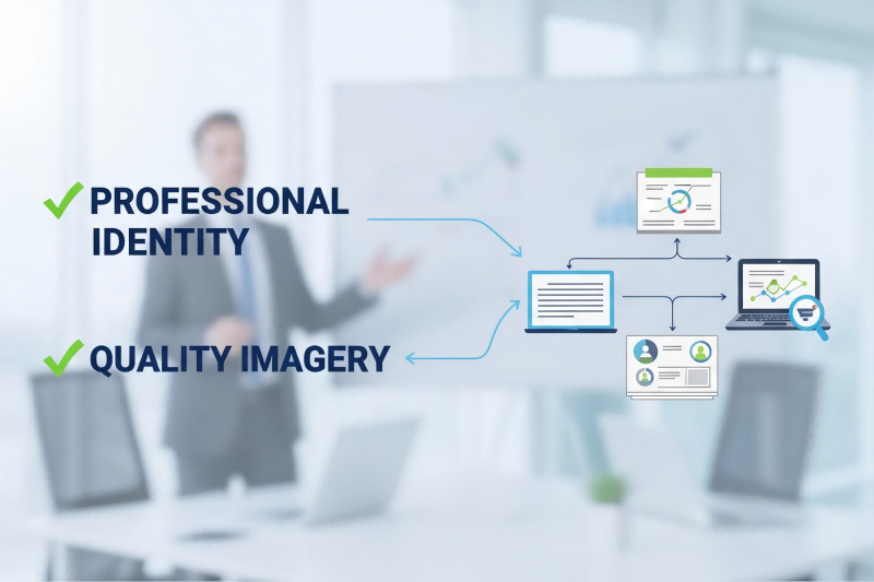 LinkedIn banner with labeled key elements