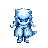 Ice wolf with crystalline blue fur