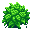 pixel art bush tile object, lush green leaves, top-down RPG style, simple clean silhouette