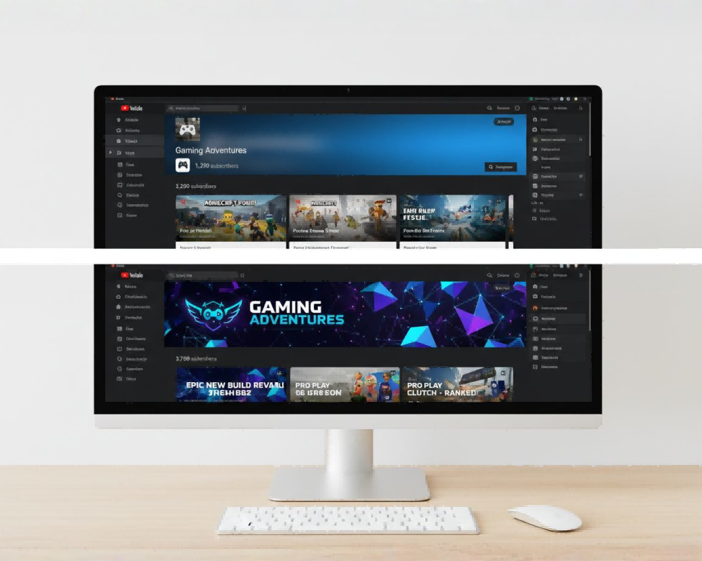 Professional YouTube banner showing high subscription rate impact