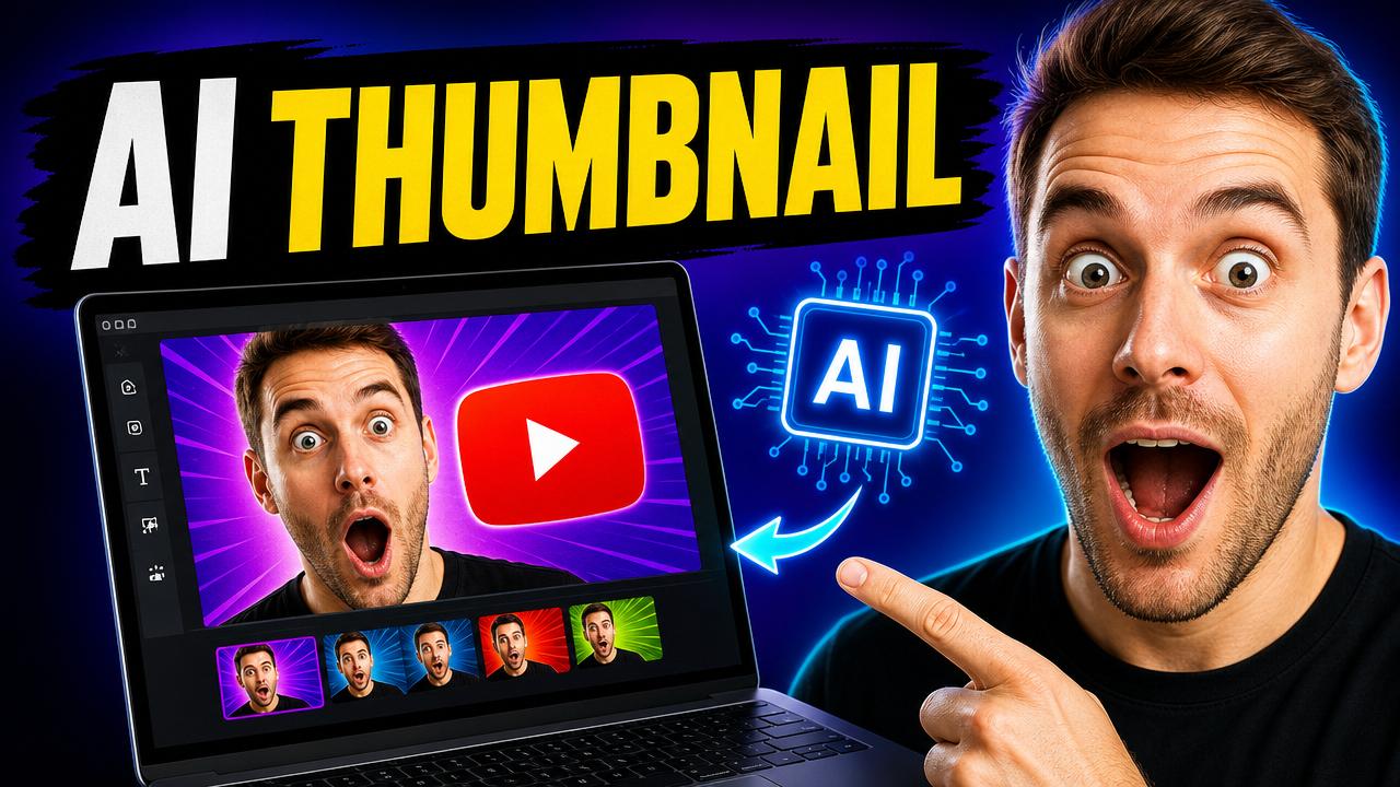 Eksempel på AI-generert reaction YouTube-miniatyrbilde